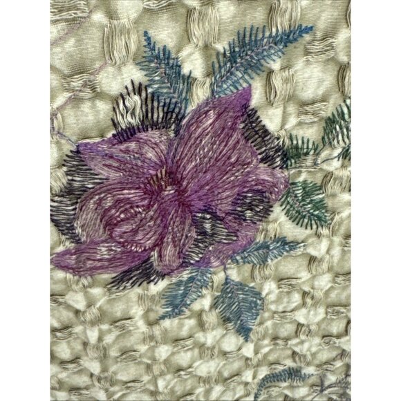 Soft Surroundings Women's Plus 2X Embroidered Single Toggle Jacket Gold Floral - Picture 8 of 14